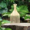 SHAN'ROCK BEAUTISTIC 4pc Eco-Friendly Bamboo Wide-Tooth Comb,Paddle Detangling Brush, Pick and Edge Brush Set for Thick, Curly, Straight, Wavy, Dry and Fine Hair
