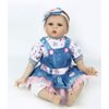Reborn Baby Dolls Clothes Denim Skirt 5pcs Set for 17-23 Inch Newborn Baby Doll Girl&Boy Baby Doll Clothing Sets Outfit Accessories