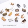 Pinch Crimp Ends,600Pcs Alloy Ribbon Clamps Ends Mixed Colors Ribbon Ends Crimp Ends Jewelry Making Findings for DIY Choker Anklets Crafts Making