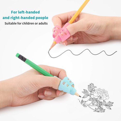 Mlife Pencil Grips - 10PCS Children Pencil Holder Writing Aid Grip Trainer, Ergonomic Training Pen Grip Posture Correction Tool for Kids (Set of 10PCS)
