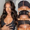 Matthia Synthetic Lace Front Chocolate Brwon Wigs for Black Women, 26inch Long Body Wave Glueless Wig 13x4x1 Lace Front Wigs Pre Plucked with Baby Hair Ready to Wear Wigs