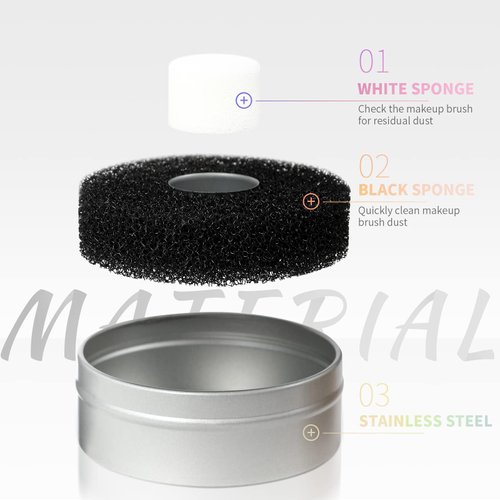 Docolor Makeup Brush Cleaner Sponge, Color Removal Sponge Dry Makeup Brush Quick Cleaner Sponge - Removes Shadow Color from Your Brush without Water or Chemical Solutions - Compact Size for Travel