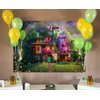 Magic Flowers House Backdrop Fairy Buttfly Woodland Background for Birthday Party Supplies Kids Movie Scene for Girls Madrigal Family Happy Birthday Background Decorations (7X5FT)