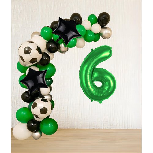 Soccer Balloons 6th Birthday Decorations for Boy, Soccer Birthday Party Supplies World Cup Soccer Party Decorations Foil Mylar Green 6 Soccer Sports Theme Party Supplies Favors Anniversary Decor