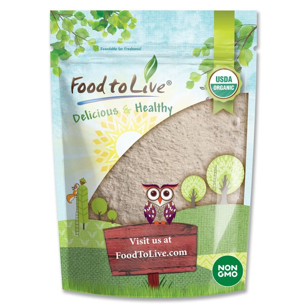 Food to Live Organic Spelt Flour, 8 Ounces — Whole Grain, Non-GMO, Kosher, Vegan, Bulk, Great for Baking Bread, Product of the USA