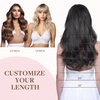 GOO GOO Wire Hair Extensions Real Human Hair, 16inch 95g Jet black, Invisible Wire Hair Extensions with Transparent, Seamless Fish Line Hairpiece, Straight Remy Hair Extensions