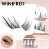 Cat Eye Lash Clusters Kit Natural Eyelash Extension Kit Wispy Lash Clusters Manga Lashes Kit C Curl Cluster Eyelash Extensions Left&Right Eyelash Clusters Kit with Bond and Seal by Winifred
