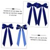 2PCS Velvet Hair Bows Ribbon Hair Clips, Ponytail Holder Slides Metal Clips French Barrette Big Fall Alligator Hair Clips Hair Accessories for Women Girls Toddler (Blue-A)