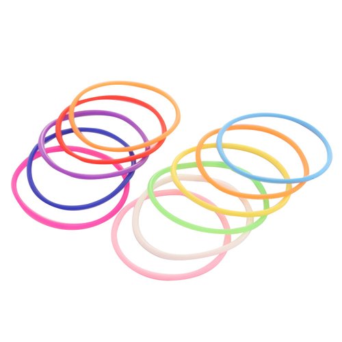 Senkary 120 Pieces Silicone Jelly Bracelets Rainbow Glow Neon Stretchable 80s Bracelets Bands for Party Favors, Adults, Women, Girls (10 Colors)