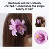 Bohemian Flower Hair Clips - 5pcs Artificial Tropical Hibiscus Plumeria Orchid Hairpin Set for Women Girls - Seaside Holiday Bridal Accessories in 5 Colors