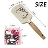 Cute Cartoon Hair Brush with small mirror for Women & Girls, Wooden Handle Friendly Massage Scalp Brush for Thick Curly Thin Long Short Wet & Dry Hair