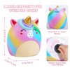 Piggy Bank Girls Unicorn Piggy Banks Cute Unbreakable Resin Coin Money Bank with Stickers Bracelet Set for Kids Toddlers, Rainbow