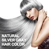Natural Silver Gray Hair Color Shampoo 500ml, 3-IN-1 Hair Dye Shampoo, Hair Nourishing & Dyeing for Men Women Colors in 10-15 mins, Silver Hair Dye Color Easy to Use（Natural Silver Gray）