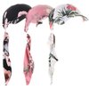 DINPREY Long Pretied Head Scarves for Women Bandana Turban Hat Chemo Cancer Headscarf Headwraps Headwear for bald women hair wraps Hair Cover Hat (3 PCS Flower)