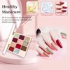 eodci Solid Gel Nail Polish, 12 Colors Neon Pink Yellow Green Glitter Polish Pudding Gel Soak Off LED Nail Art Kit Salon DIY Home