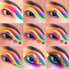 Afflano Neon Eyeshadow Palette Colorful High Pigmented, Bright Rainbow Eyeshadow Matte Shimmer Glitter, Aurora Glow Neon in Dark UV Blacklight Makeup Eye Shadow Pallet for Neon Party