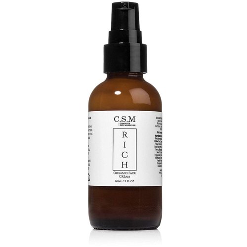 CSM RICH Organic Moisturizing Face and Eye Cream with Vitamin C, B5, Ceramides, Aloe, Chamomile, Comfrey, Lavender - Anti-Aging Natural Skin Care Lotion, Day and Night Cream - Made in the USA