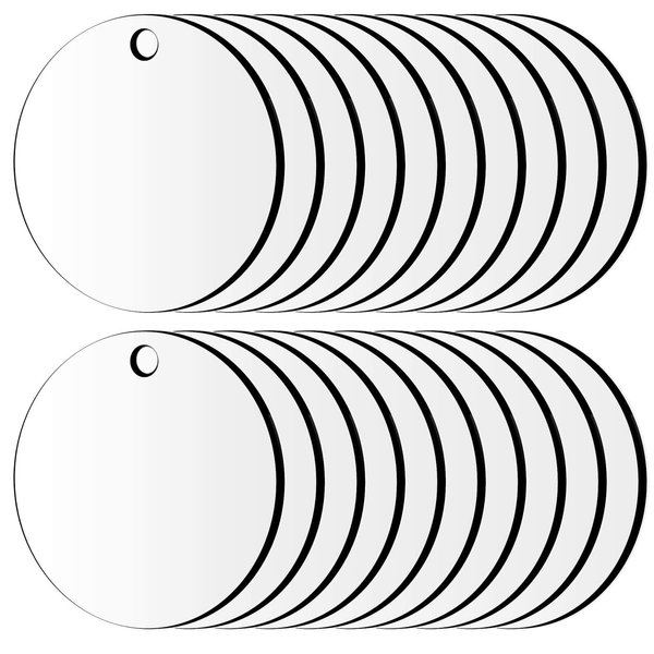 3.15 Inch Round Sublimation Ornament Blanks, Cridoz 20 Pack for Christmas and Halloween Decor (3.15 Inches)