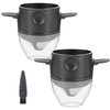 MZY LLC 2 Pcs Reusable Pour Over Coffee Filter, Stainless Pour Over Coffee Dripper Easy to Clean for Home,Office, Travel, Camping