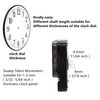 TIKROUND Youngtown 12888 Snap in Type 4.5mm Hour Shaft Length Continuous Sweep Non Threaded Quartz Clock Movement 8mm Total Shaft Length (A Hands).