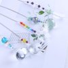 YU FENG Set 5 PCS Window Hanging Crystal Suncatcher Beads Chain Sphere Chandelier Lamps Light Pendant Curtain Wedding Decoration Gift