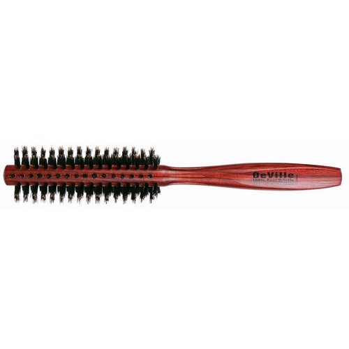 Spornette Deville Round Brush, 1 1/2 Inch Boar Bristle Hair Brush - For Blow Drying, Styling, Curling & Adding Volume to Shorter Hair - For All Hair Types