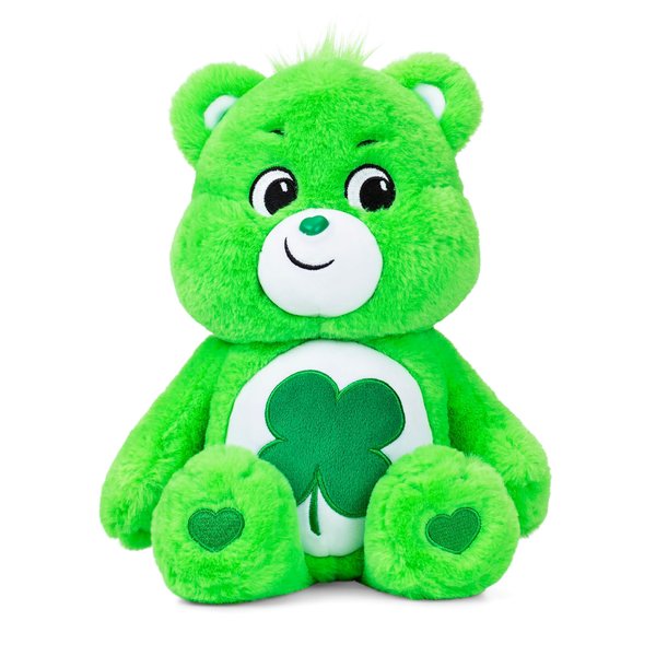 Care Bears Good Luck Bear Stuffed Animal, 14 inches , Green