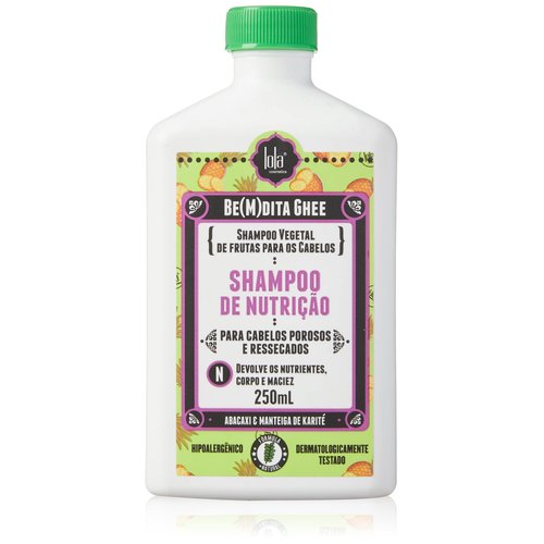Lola Brasil - Linha Be(M) dita Ghee - Shampoo de Nutricao Abacaxi e Manteiga de Karite 250 Ml - (Be(M) dita Ghee Collection - Pineapple And Karite Butter Nourishing Shampoo 8.45 Fl Oz)