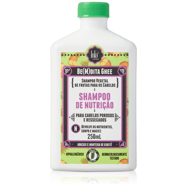 Lola Brasil - Linha Be(M) dita Ghee - Shampoo de Nutricao Abacaxi e Manteiga de Karite 250 Ml - (Be(M) dita Ghee Collection - Pineapple And Karite Butter Nourishing Shampoo 8.45 Fl Oz)
