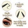 1 pack black eyeliner pen with 1 pack eyebrow brush,#002