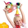 BSTAOFY Big Light up Pink Unicorn Stuffed Animal LED Unicorn Soft Plush Toy Birthday Valentines Christmas for Kids Girls 16.5‘’