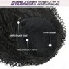 LEOSA Kinky Curly Ponytail Extension for Black Women Black Drawstring Ponytail Synthetic Long Afro Kinky Ponytail Extension Deep Curly Instant Clip Hair Ponytail 26inch