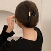 Vacaonio Black Plastic Hair Claw Clip Medium Hair Claw Clips Clamp Thick Curly Hair Non Slip Hair Claws Thick Curly Hair Claw Decorative Hair Accessories for Women and Girls Headdress