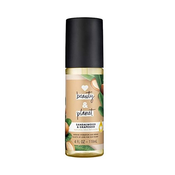Love Beauty and Planet Sandalwood & Grapeseed Natural Oils Infusion Hair Oil - 4 fl oz