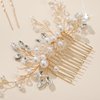 4 Pieces Wedding Hair Accessories for Brides Rhinestone Bridal Hair Comb and Hair Pins for Bridesmaid Flower Girl Women Decorative Crystal Hair Pieces for Wedding Party Prom