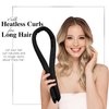 Silk Heatless Hair Curler，Mulberry Silk Overnight Heatless Curls Headband——No Heat Silk Hair Curlers to Sleep In，Heatless Hair Curler for Short Hair & Long Hair (Hair Curler+2 Hair Scrunchies) Black