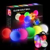 Crestgolf 4 Built-in Lights Glow Golf Balls | 300-hr Lighting Time Glow in The Dark Golf Balls | 3-Layer Design Light up Water Resistant LED Night Golf Ball(Multicolor 6pcs