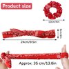 AEDOVE 4 Pcs Bandana Headbands for Women, Twist Knot Retro Print Headbands, Sports Hair Bands for Women's Hair, Soft Elastic Headbands, Simple Versatile Hair Accessory Headbands for Women (Red+Black)