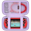 Elonbo Carrying Case Compatible with TaddToy 16 Bit Handheld Game Console for Kids Adults, Classic Retro Video Games Travel Storage Cover Bag, Portable Electronic Game Player Organizer Holder, Purple