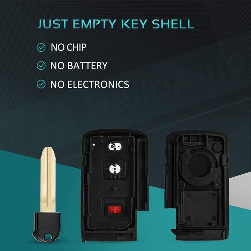 Fit for Toyota Prius Key Fob Cover Case Shell Replacement Keyless Entry with Blank Key 2004-2009 (JUST Empty Key Shell)