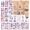 4th of July Decorations Temporary Tattoos, 152 Pieces Different USA Fourth of July Temporary Tattoos, American Flag, Patriotic Tattoos for Independence Day