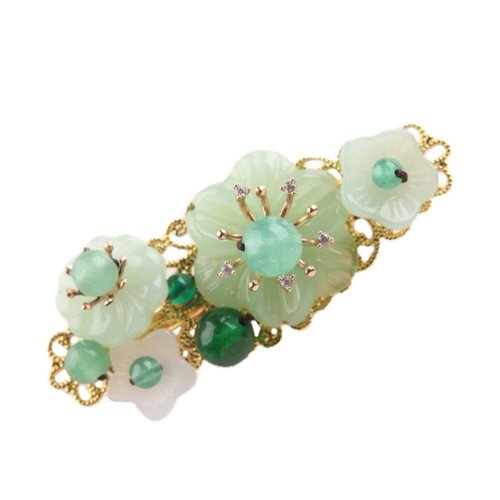 FOMIYES 1pc Hair Accessories Barrette Wedding Headwear Hairpin Green Jade Hair Decoration Hair Clips Hair Bang Clamp Vintage Hair Clip Hanfu Hair Clip Pearl Hair Clip Girl Bang Clip Glass