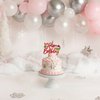 1 PCS Grinch Happy Birthday Cake Topper Assembled Red Glitter Christmas Dog Merry Grinchmas Cake Pick Decorations for Christmas Theme Baby Shower Kids Birthday Party Cake Decorations Supplies