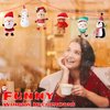 HyDren 6 Pcs Christmas Plush Set Christmas Tree Ornaments Set Mini Christmas Ornaments Snowman Elk Gingerbread Man Elf Santa Stuffed Animals for Christmas Party Gift Favors