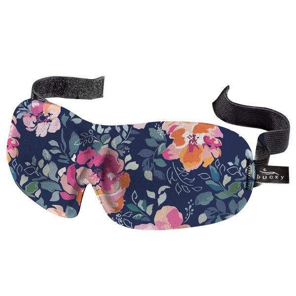 9.5" Blue and Pink Floral Unisex Sleep Mask