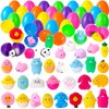 30pcs Easter Eggs Prefilled with Mochi Squishy Toy,Easter Eggs Colorful Plastic Easter Eggs Squeeze Toys for Easter Basket Stuffers, Easter Party Favor, Easter Eggs Hunt, Classroom Prize Supplies
