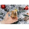 Set of 2 Glass Blown Christmas Ornaments Moscow Mule Mug, Drinks Drinking Blown Glass Cocktail Ornaments for Christmas Tree Decorations