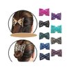 LOVEF 2Pcs Glass Bead Magic Hair Comb Elastic Double Insert Clips Chic Stretch Hair Head Comb Random