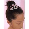 JWICOS Princess Small Crystal Comb Mini Crystal Hair Comb Headband for Girls Rhinestone Comb Hair Accessories for Birthday Party Halloween Christmas (Pink)