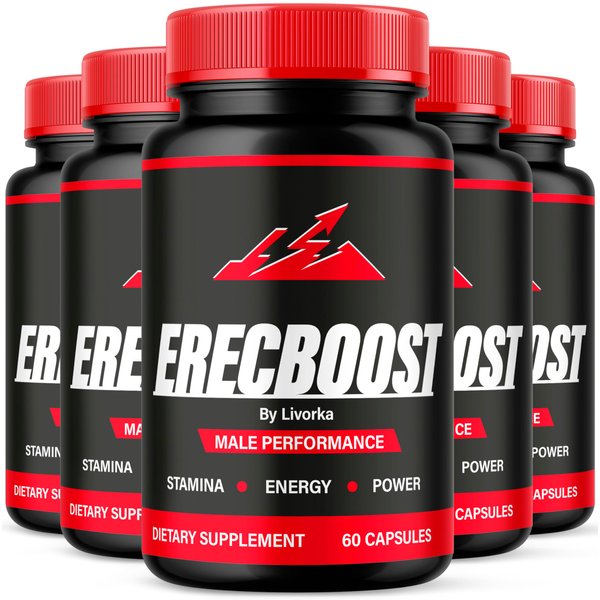 (5 Pack) Erecboost Capsules, All Natural Advanced Formula, 300 Capsules